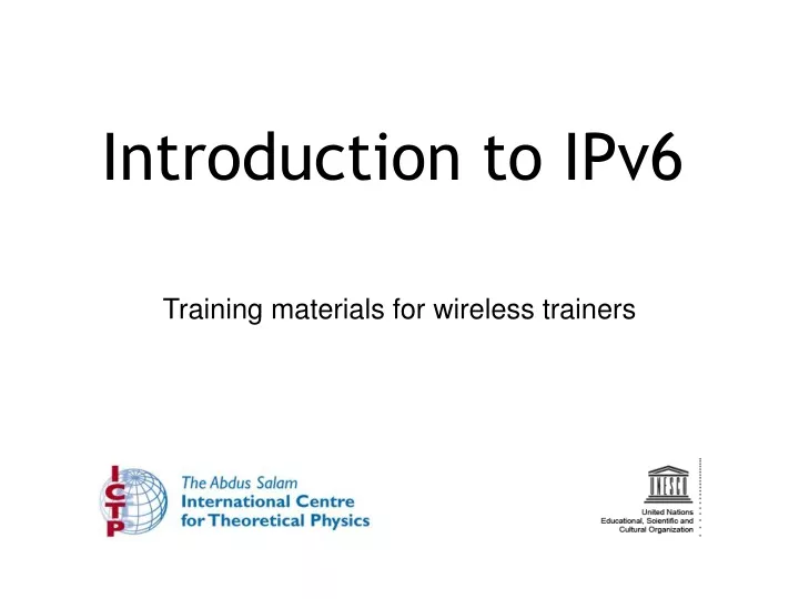 introduction to ipv6