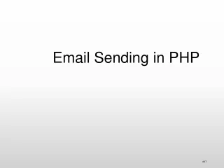 Email Sending in PHP
