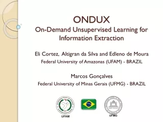 ONDUX On-Demand Unsupervised Learning for Information Extraction