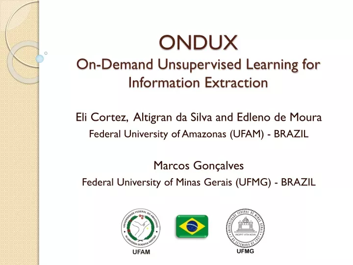 ondux on demand unsupervised learning for information extraction