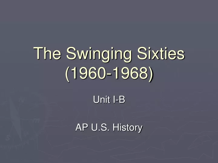 the swinging sixties 1960 1968