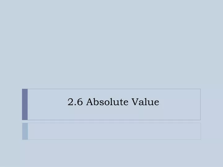 2 6 absolute value