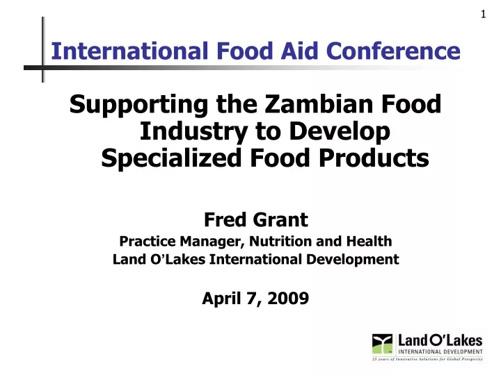 international food aid conference