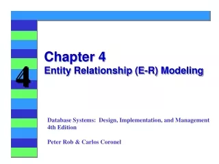 Chapter 4 Entity Relationship (E-R) Modeling