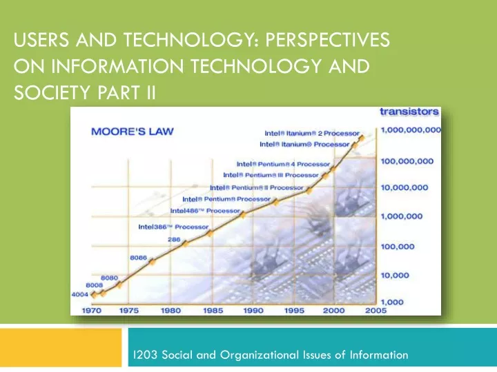 users and technology perspectives on information technology and society part ii