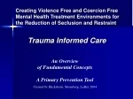 Promoting Trauma-Informed Care for Violence-Free Mental Health Environments - slide 1