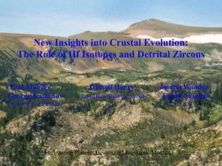 New Insights into Crustal Evolution: The Role of Hf Isotopes and Detrital Zircons