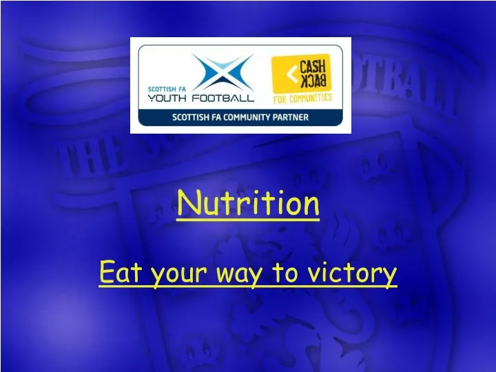 nutrition eat your way to victory