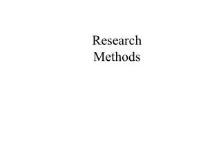 Research Methods