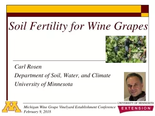 Soil Fertility for Wine Grapes