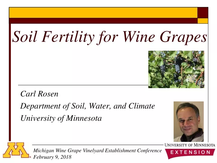 soil fertility for wine grapes