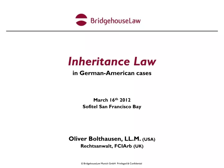 inheritance law in german american cases march