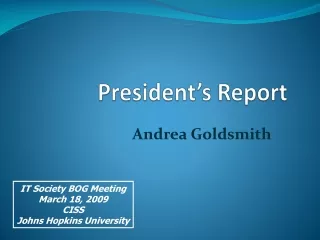 President’s Report