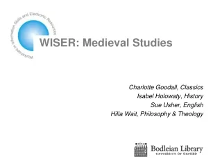 WISER: Medieval Studies