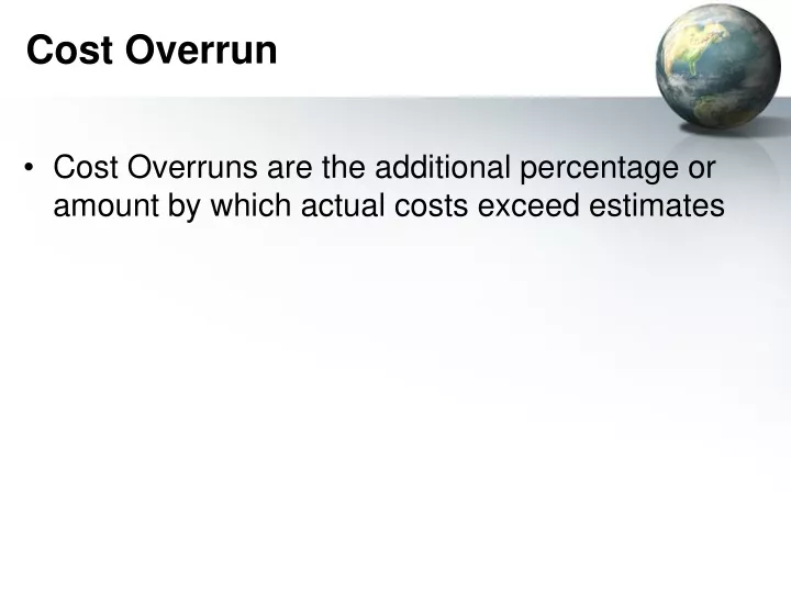 cost overrun