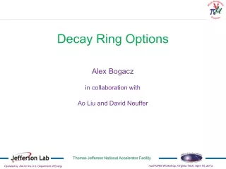 Decay Ring Options