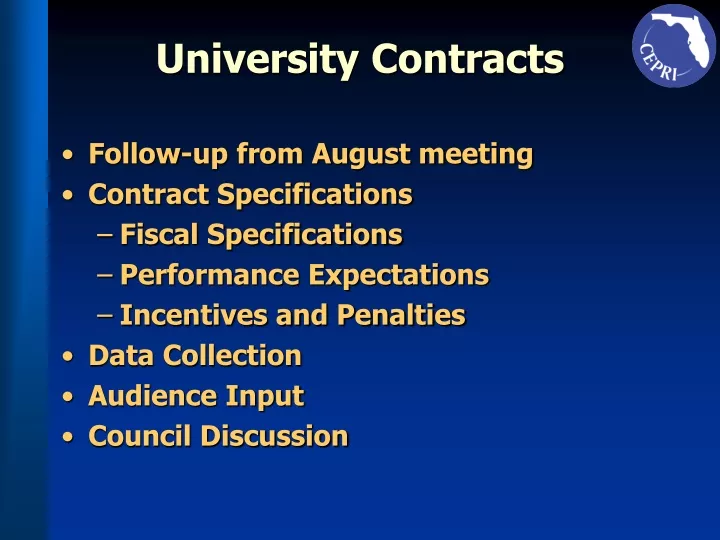 university contracts