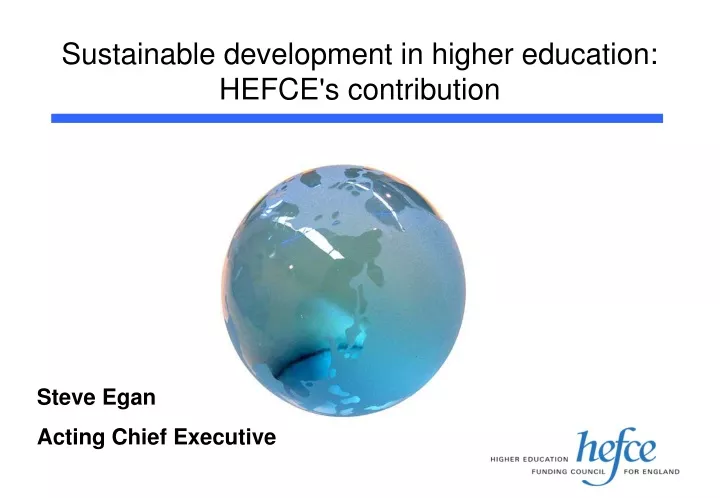 sustainable development in higher education hefce s contribution