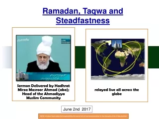 Ramadan,  Taqwa  and Steadfastness