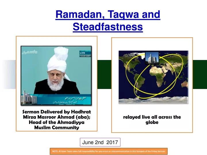 ramadan taqwa and steadfastness
