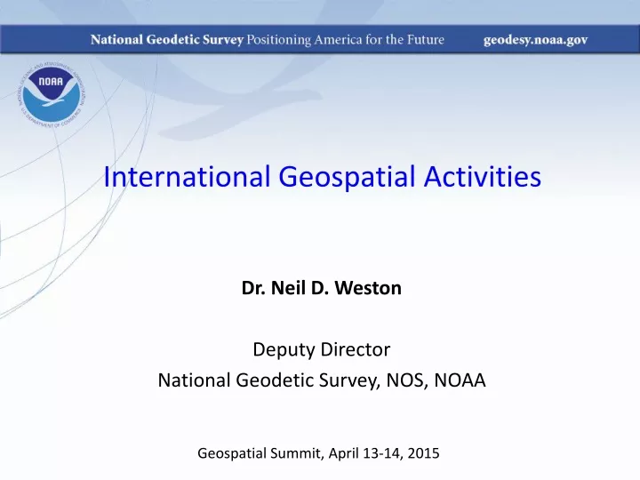 international geospatial activities