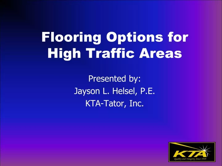 flooring options for high traffic areas