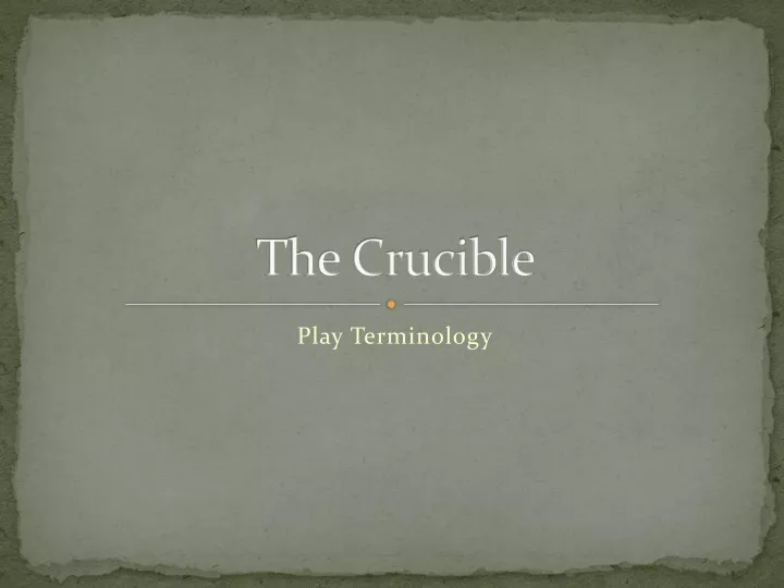 the crucible