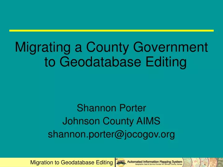 migrating a county government to geodatabase