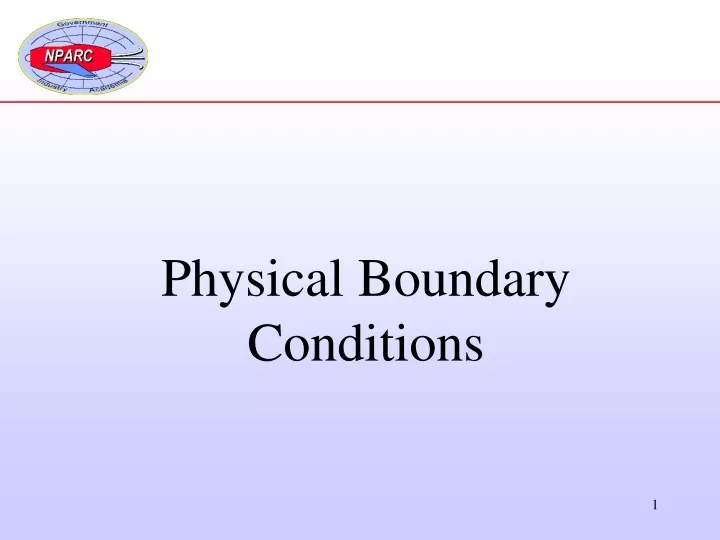physical boundary conditions