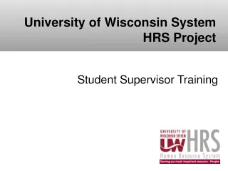 Student Supervisor Training