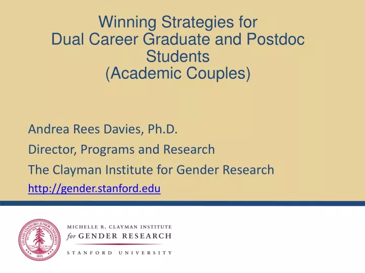 winning strategies for dual career graduate