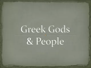 Greek Gods &amp; People