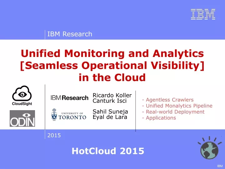 unified monitoring and analytics seamless operational visibility in the cloud
