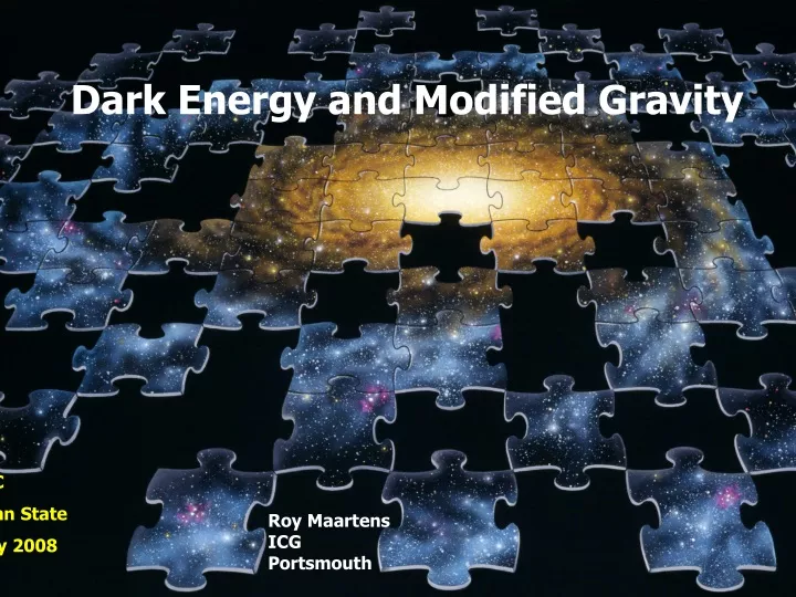 dark energy and modified gravity