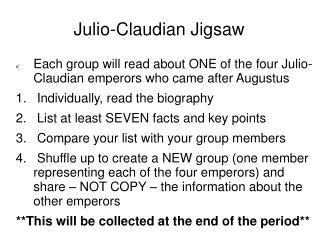 Julio-Claudian Jigsaw