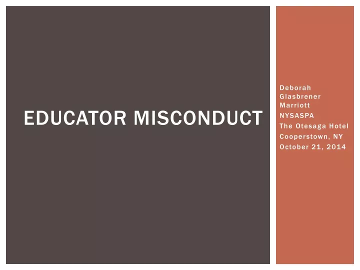 educator misconduct
