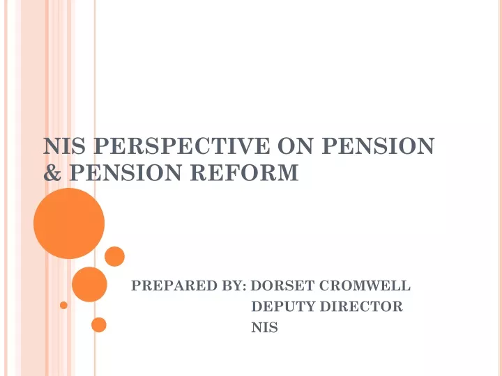 nis perspective on pension pension reform