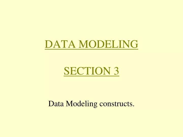 data modeling section 3