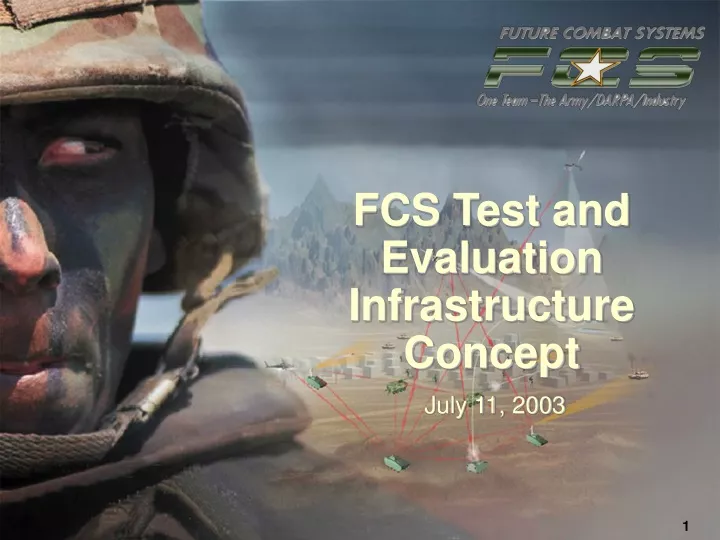 fcs test and evaluation infrastructure concept