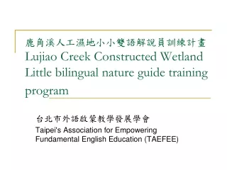 台北市外語啟蒙教學發展學會 Taipei's Association for Empowering Fundamental English Education  (TAEFEE)