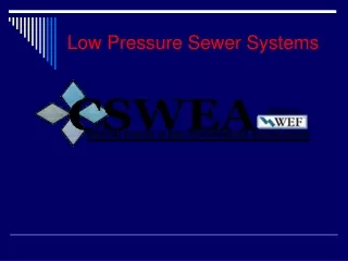 Low Pressure Sewer Systems