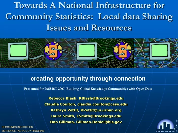 towards a national infrastructure for community