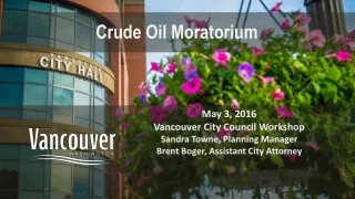 Crude Oil Moratorium