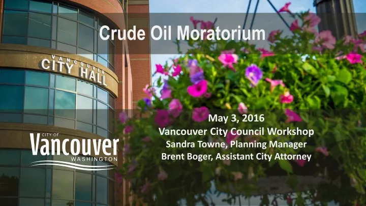 crude oil moratorium
