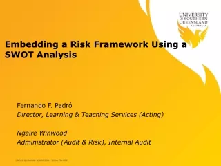 Embedding a Risk Framework Using a SWOT Analysis