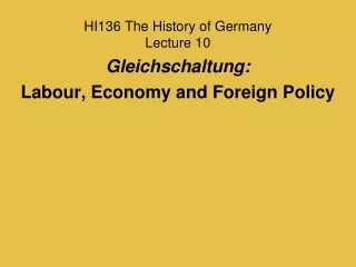 HI136 The History of Germany Lecture 10
