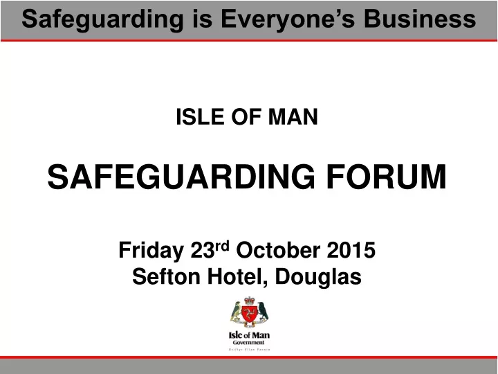 safeguarding is everyone s business