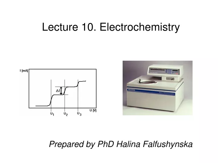 lecture 10 electrochemistry