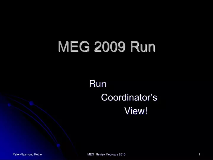 meg 2009 run