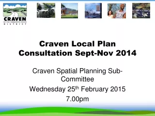 Craven Local Plan Consultation Sept-Nov 2014